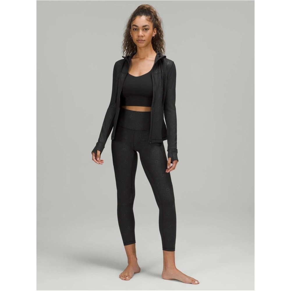 Lululemon Align HR Pant 25" Pockets Yoga Emboss Black Size 14 - Picture 3 of 14